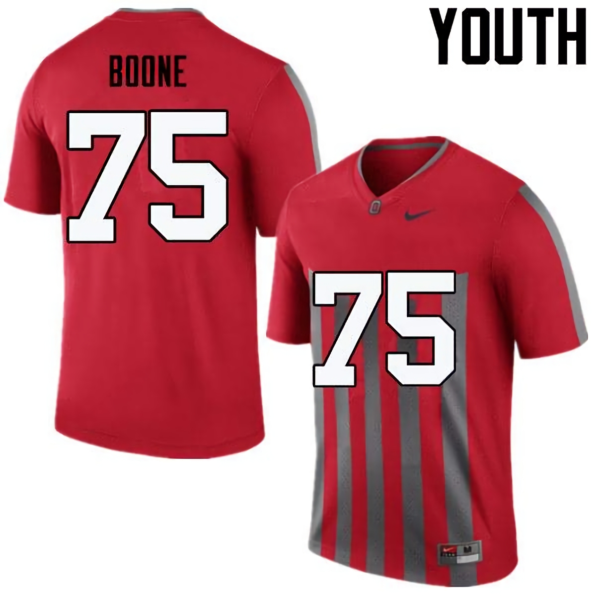 Alex Boone Ohio State Buckeyes Youth NCAA #75 Nike Throwback Red College Stitched Football Jersey BCG6056XG